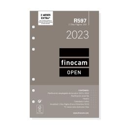 Finocam Recambio agenda anual open r498 día pagina 91x152mm 2023