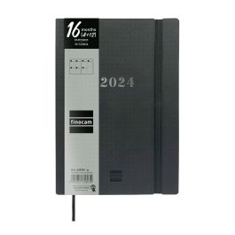 Finocam agenda 16 meses dotted y10 svh t/flexible negro 2023-2024