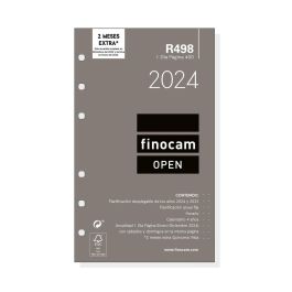 Recambio para Agenda Finocam Open R498 2024 Blanco 9,1 x 15,2 cm