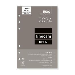 Recambio para Agenda Finocam Open R597 2024 Blanco 11,7 x 18,1 cm