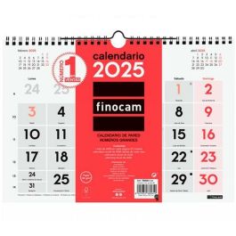 Finocam Calendario De Pared Números Grandes M-300x210 mm Neutro 2025