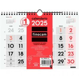 Finocam Calendario De Pared Números Grandes S-210x150 mm Neutro 2025