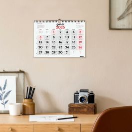 Finocam Calendario De Pared Números Grandes M-300x210 mm Neutro 2025 Catalán