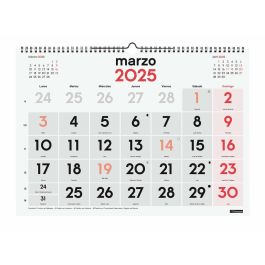 Calendario 2025 Neutro Pared Numeros Grandes L 430X310Mm Finocam 780010025