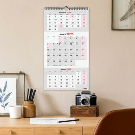 Finocam Calendario De Pared Para Escribir 3 Meses Vista M-236x430 mm Neutro 2025