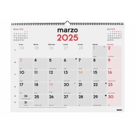 Calendario 2025 Neutro Pared Mixto XL 540X420Mm Finocam 780020025