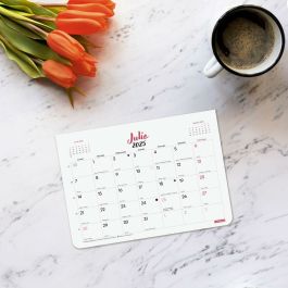 Finocam Calendario Bloc Con Imán Para Escribir S-210x150 mm Chic Blanco 2025