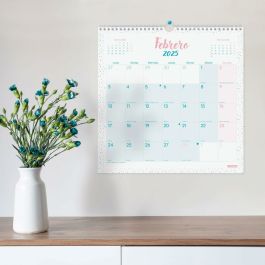 Finocam Calendario De Pared Para Escribir 300x300 mm Chic Turquesa 2025