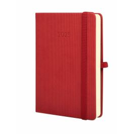 Finocam Agenda Anual Minimal Textura M4-118x168 mm 1Dp Rojo 2025