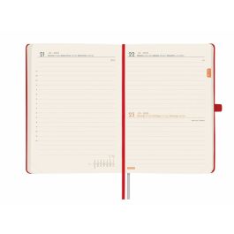 Finocam Agenda Anual Minimal Textura M4-118x168 mm 1Dp Rojo 2025