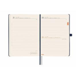 Finocam Agenda Anual Minimal Textura M4-118x168 mm 1Dp Azul 2025