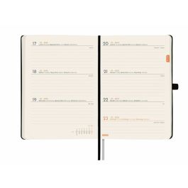 Finocam Agenda Anual Minimal Textura M4-118x168 mm Svh Negro 2025