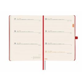 Finocam Agenda Anual Minimal Textura M4-118x168 mm Svh Rojo 2025