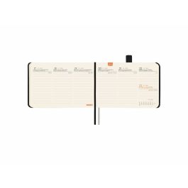 Finocam Agenda Anual Minimal Textura M0-104x73 mm Svv Negro 2025