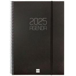 Finocam Agenda Anual Opaque Espiral E40-210x297 mm Svv Negro 2025