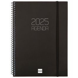 Finocam Agenda Anual Opaque Espiral E10-155x212 mm Svv Negro 2025