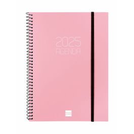 Finocam Agenda Anual Opaque Espiral E10-155x212 mm Svh Rosa 2025