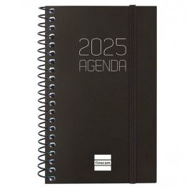 Finocam Agenda Anual Opaque Espiral E3-79x127 mm Svh Negro 2025