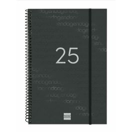 Finocam Agenda Anual Year Espiral E11-165x242 mm Svv Negro 2025