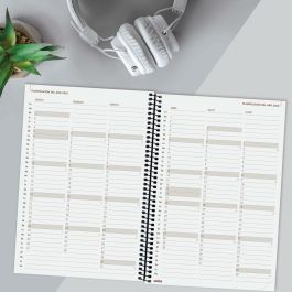 Finocam Agenda Anual Year Espiral E11-165x242 mm Svv Negro 2025