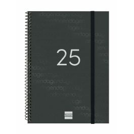 Finocam Agenda Anual Year Espiral E10-155x212 mm Svv Negro 2025