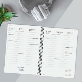 Finocam Agenda Anual Year Espiral E10-155x212 mm Svv Negro 2025