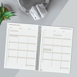 Finocam Agenda Anual Year Espiral E10-155x212 mm Svv Negro 2025