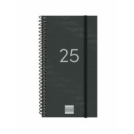 Finocam Agenda Anual Year Espiral E9-94x171 mm Svh Negro 2025