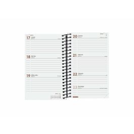 Finocam Agenda Anual Year Espiral E3-79x127 mm Svh Negro 2025