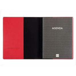 Finocam Agenda Anual Duoband Con Bloc De Notas E10-155x212 mm 1Dp Rojo 2025