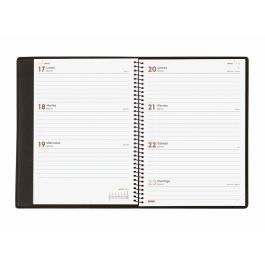 Finocam Agenda Anual Duoband Con Bloc De Notas E10-155x212 mm Svh Negro 2025