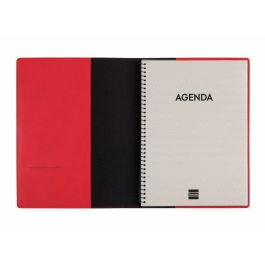 Finocam Agenda Anual Duoband Con Bloc De Notas E10-155x212 mm Svh Rojo 2025