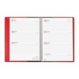 Finocam Agenda Anual Duoband Con Bloc De Notas E10-155x212 mm Svh Rojo 2025