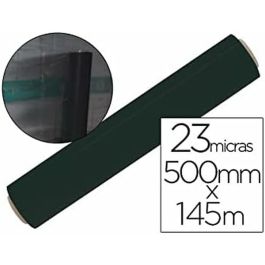 Film Extensible Q-Connect Manual Ancho 500 mm Largo 145 Mt Espesor 23 Micras Negro