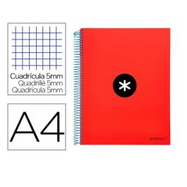 Cuaderno Espiral A4 Micro Antartik Tapa Forrada120H 100 gr Cuadro 5 mm 5 Bandas 4 Taladros Color Rojo Precio: 8.9940994. SKU: B1J3B5XVBG