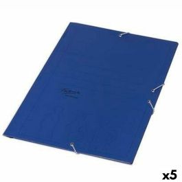 FABRISA Carpeta carton gomas folio azul FABRISA Carpeta carton gomas folio azul