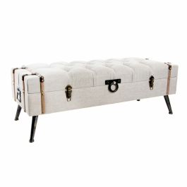 DKD Home Decor Descalzadora Loft para Dormitorio o Salón Beige, Tapizada en Lino y MDF, Dimensiones 122x47x43 cm Precio: 185.49999985. SKU: S3021913