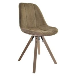 Silla Scandi DKD Home Decor Marron Natural 55 x 85 x 47 cm (2 Unidades)