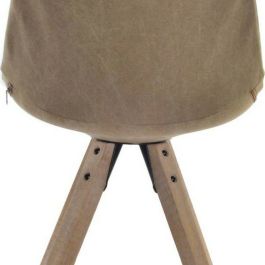 Silla Scandi DKD Home Decor Marron Natural 55 x 85 x 47 cm (2 Unidades)