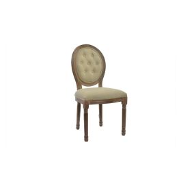 DKD Home Decor Silla Tradicional Versailles Lino Rubberwood Beige 44x96x50 cm Altura Asiento 50cm (2 Unidades) Precio: 264.49999961. SKU: B176HSMAPX