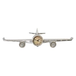 Reloj de Pared DKD Home Decor Avión Metal Madera MDF (101 x 22 x 26 cm)