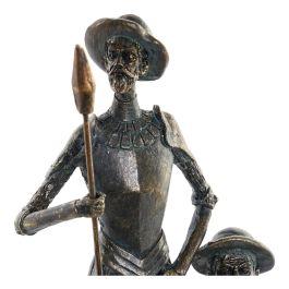 DKD Home Decor Figura de Resina Don Quijote Tradicional Cobrizo 14x40x14 cm Pack de 2 Unidades