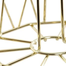 Portarrollo de Papel de Cocina DKD Home Decor Metal Mate Dorado Glam (14 x 14 x 30 cm)