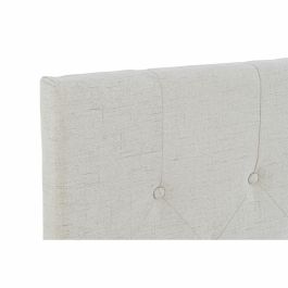 Cabecero de Cama DKD Home Decor Blanco Poliéster Madera de caucho (160 x 7 x 65 cm)