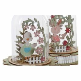 Decoración luminosa DKD Home Decor Aluminio Cristal Shabby Chic 14,5 x 14,5 x 18 cm (2 Unidades)