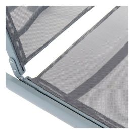 Tumbona DKD Home Decor reclinable Gris oscuro PVC Aluminio (191 x 58 x 98 cm)
