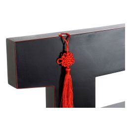 Cabecero de Cama DKD Home Decor Negro Rojo Multicolor Madera Abeto Madera MDF 160 x 4 x 120 cm
