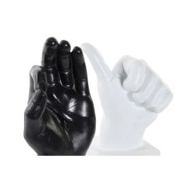 Figura Decorativa DKD Home Decor Blanco Negro Multicolor Mano 14 x 9 x 21 cm (4 Unidades)