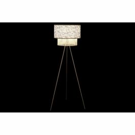 Lámpara de Pie DKD Home Decor Natural Negro Metal Palmeras Poliéster Colonial (60 x 60 x 129 cm)