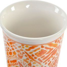 Taza Mug DKD Home Decor Naranja Silicona Porcelana (400 ml) (3 pcs)